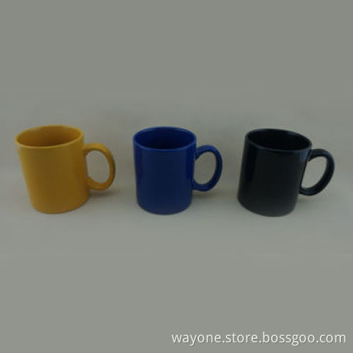 Standard 11oz Mug with Bright Orange Color Glaze, Various Colors are Available, Made of Stoneware